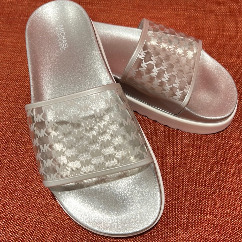 Michael Kors Monogram Platform Slides
